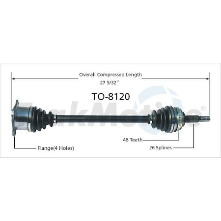 Surtrack Axle Cv Axle Shaft, To-8120 TO-8120